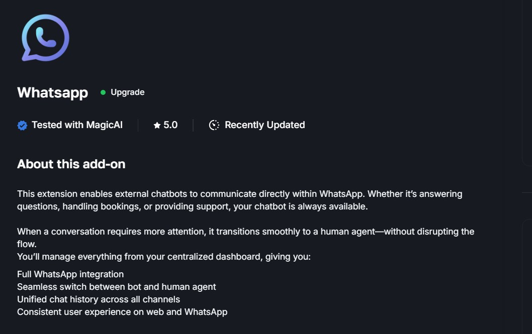 Chatbot Telegram for MagicAI