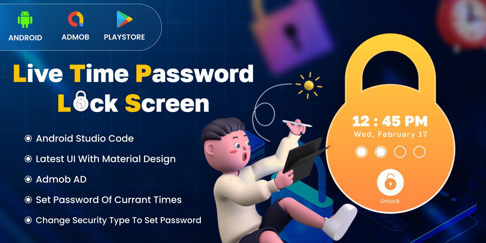 live time password lock screen mod apk