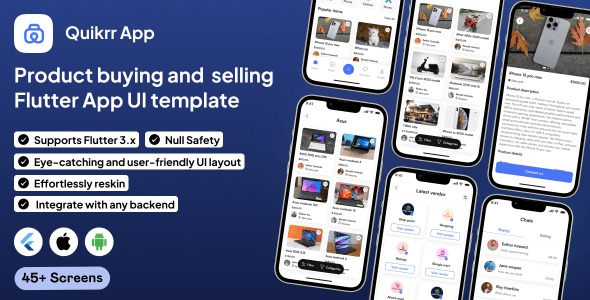 Quikrr UI template