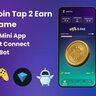 Crypto Coin Tap-2-Earn Clicker Game With Telegram Mini App + API + Bot + TON Wallet Connect