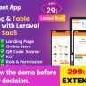 Restaurant App - online Food Ordering Table Booking Restaurant App with Laravel Admin Panel SaaS