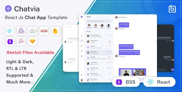 Chatvia - React Chat App Template - Admin Templates Site Templates
