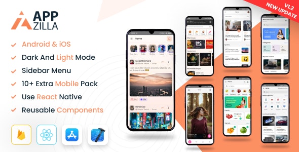 AppZilla - Mobile React Native UI KIT Elements Andriod + iOS - CodeCanyon Item for Sale
