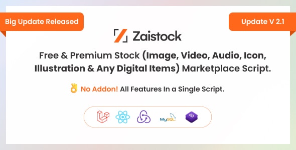 Zaistock - Free & Premium Stock Photo, Video, Audio, Icon Illustration Script - CodeCanyon Item for Sale