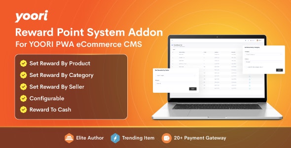 Reward Point System Addon for YOORI eCommerce CMS - CodeCanyon Item for Sale