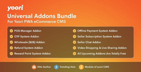 Universal Addon Bundle for YOORI eCommerce - CodeCanyon Item for Sale