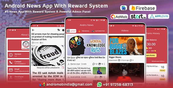 Andro News - Android News App With Reward System - CodeCanyon Item for Sale