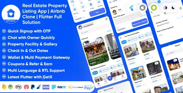 GoProperty - Real Estate Property Listing App | Rentals-Exchange-Buy | Airbnb Clone | Full Solution - CodeCanyon Item for Sale