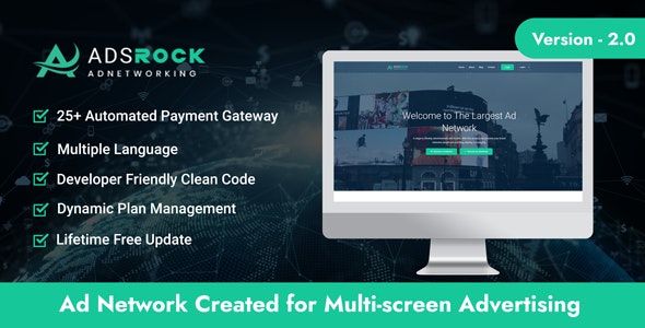 AdsRock - Ads Network & Digital Marketing Platform - CodeCanyon Item for Sale