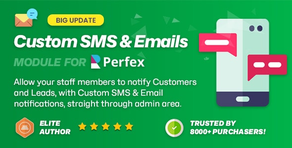 Custom SMS & Email Notifications module for Perfex CRM - CodeCanyon Item for Sale