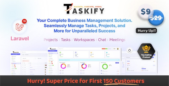Taskify - Project Management - Task Management & Productivity Tool - CodeCanyon Item for Sale