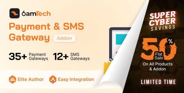 6amTech Payment & SMS Gateway Addon - CodeCanyon Item for Sale