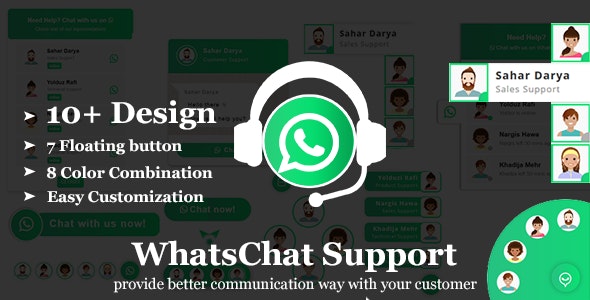 WhatsChat-WhatsApp Chat Widget jQuery Plugin - CodeCanyon Item for Sale