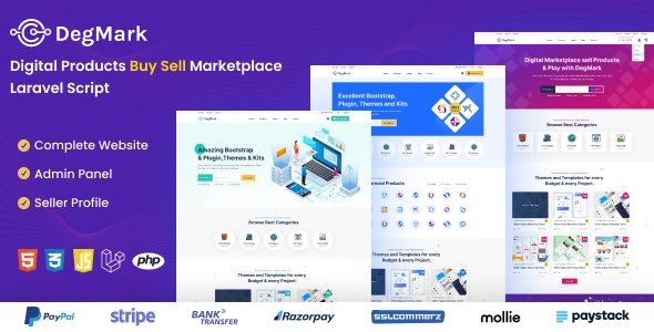 DegMark - Digital Products Buy Sell Marketplace Laravel Script - CodeCanyon Item for Sale