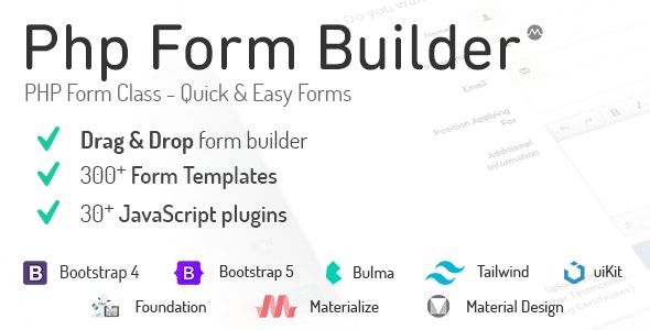 PHP Form Builder - Advanced HTML forms generator with Drag & Drop - CodeCanyon Item for Sale