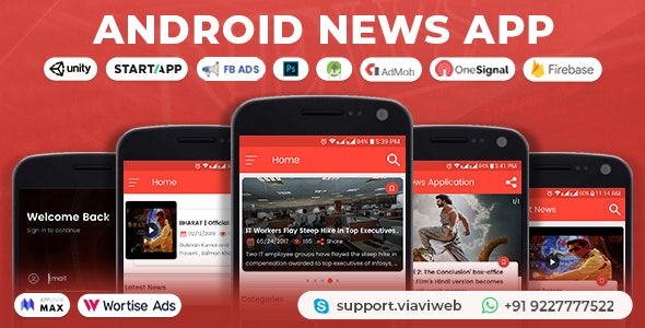 Android News Application (Simple News, Photo, Video News, Admob with GDPR) - CodeCanyon Item for Sale