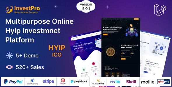 Hyip InvestPro –  Advance HYIP & ICO Investment Wallet & Banking Platform - CodeCanyon Item for Sale
