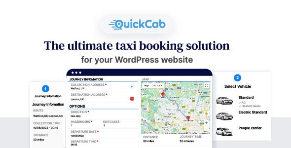 QuickCab: WooCommerce Taxi Booking Plugin - CodeCanyon Item for Sale