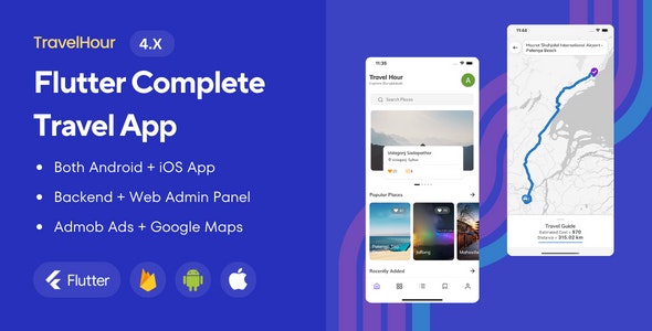 Flutter Travel App with Admin Panel - Travel Hour - CodeCanyon Item for Sale