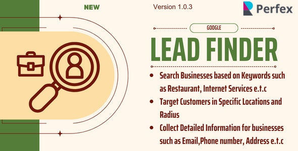 Google Lead Finder module for Perfex CRM - CodeCanyon Item for Sale