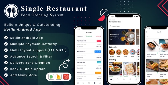 Single Restaurant - Android User & Delivery Boy Apps With Laravel Admin Panel - CodeCanyon Item for Sale