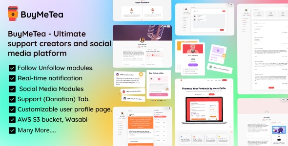 BuyMeTea - The best way for creators and artists to accept support and membership from their fans. - CodeCanyon Item for Sale