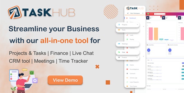 Project Management, Finance, CRM Tool - Taskhub - CodeCanyon Item for Sale