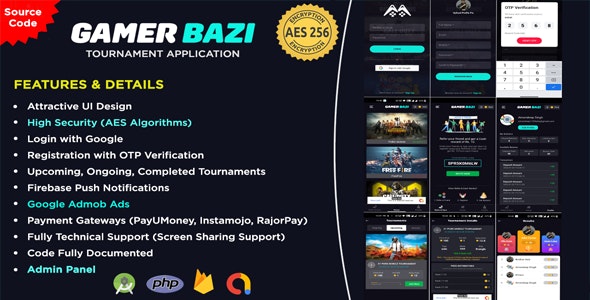GamersBaazi - Tournament Application | Admob Ads | Web Based Admin Panel - CodeCanyon Item for Sale