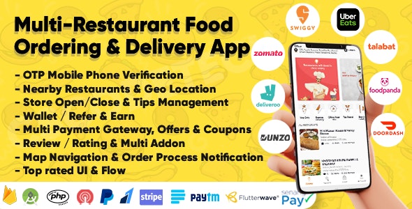 Eatggy - Multi Restaurant Food Ordering & Delivery Application | Restaurant Management - CodeCanyon Item for Sale