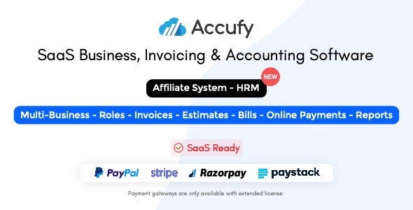 Accufy - SaaS Business, Invoicing & Accounting Software - CodeCanyon Item for Sale