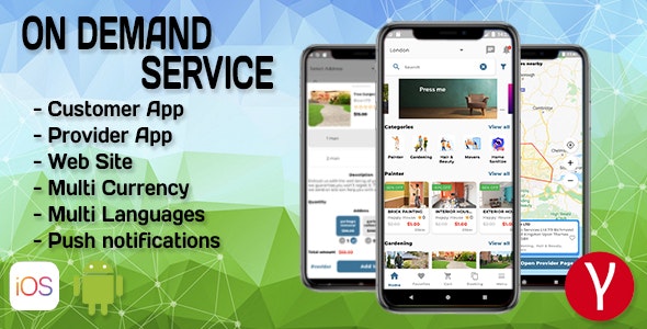 On Demand Service Solution | 4 Apps | Customer+Provider+Admin Panel+WebSite | Flutter (iOS+Android) - CodeCanyon Item for Sale