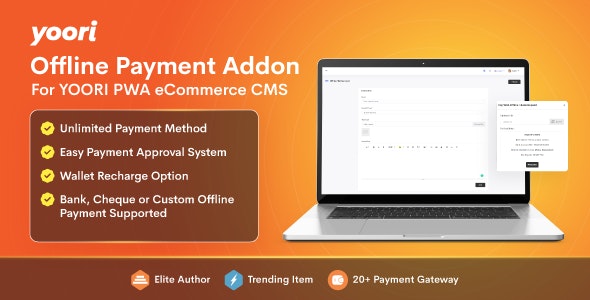 Offline Payment Addon for YOORI eCommerce CMS - CodeCanyon Item for Sale