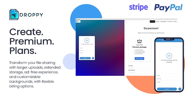 Premium subscription - Droppy online file transfer and sharing - CodeCanyon Item for Sale
