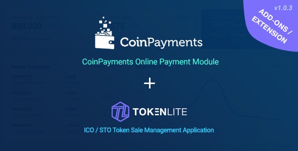 CoinPayments Pay Module for TokenLite - Online Crypto Payment Addon - CodeCanyon Item for Sale