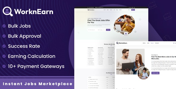 WorknEarn - Instant Jobs Marketplace - CodeCanyon Item for Sale