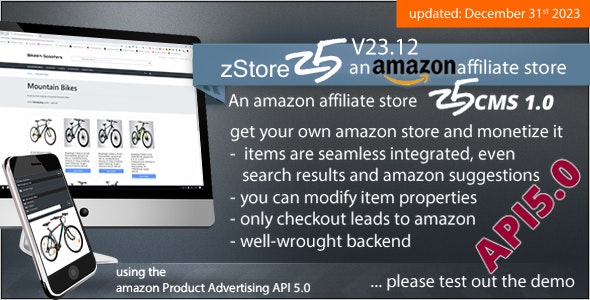 zStore z5 - an amazon affiliate Store - PA API 5.0 - CodeCanyon Item for Sale